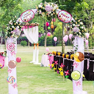 Balloon Decorations Candy Theme - Candy Balloon Garland Arch 109 Pack Candyland Party Decorations For Birthday Baby Shower Christmas With Sweet Candy Lollipop Balloons Amazon Co Uk Toys Games / Original gourmet lollipops 100ct 37oz net wt.