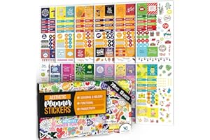 Vladi Creative Aesthetic Planner Stickers – 718 Matte Stickers / 13 Sheets – Seasonal, Holiday, Functional & Productivity – Easy-Peel – Ideal for Bullet Journals, Calendars, Scrapbooking
