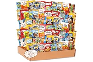 SHELLY'S DELIGHT Snack Box Variety Pack (120 Count) - Snacks Variety Pack for Adults, Kids and Teens with Chips, Cookies & Bars - Care Package for College Students, Birthdays, Travel and Office