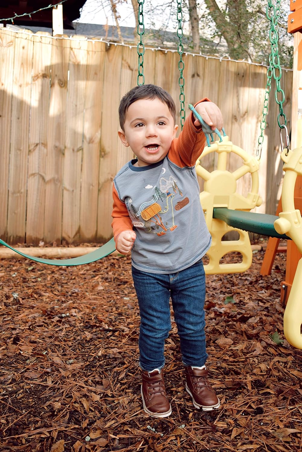 Mud Pie Baby Boys' Dino Camp Tee: Clothing