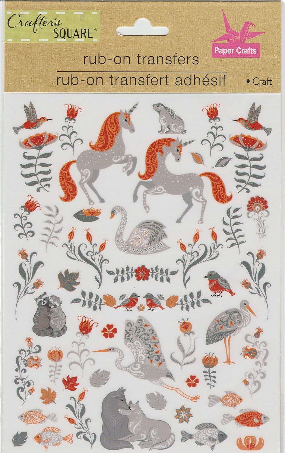 Square rub-on transfers Stickers 