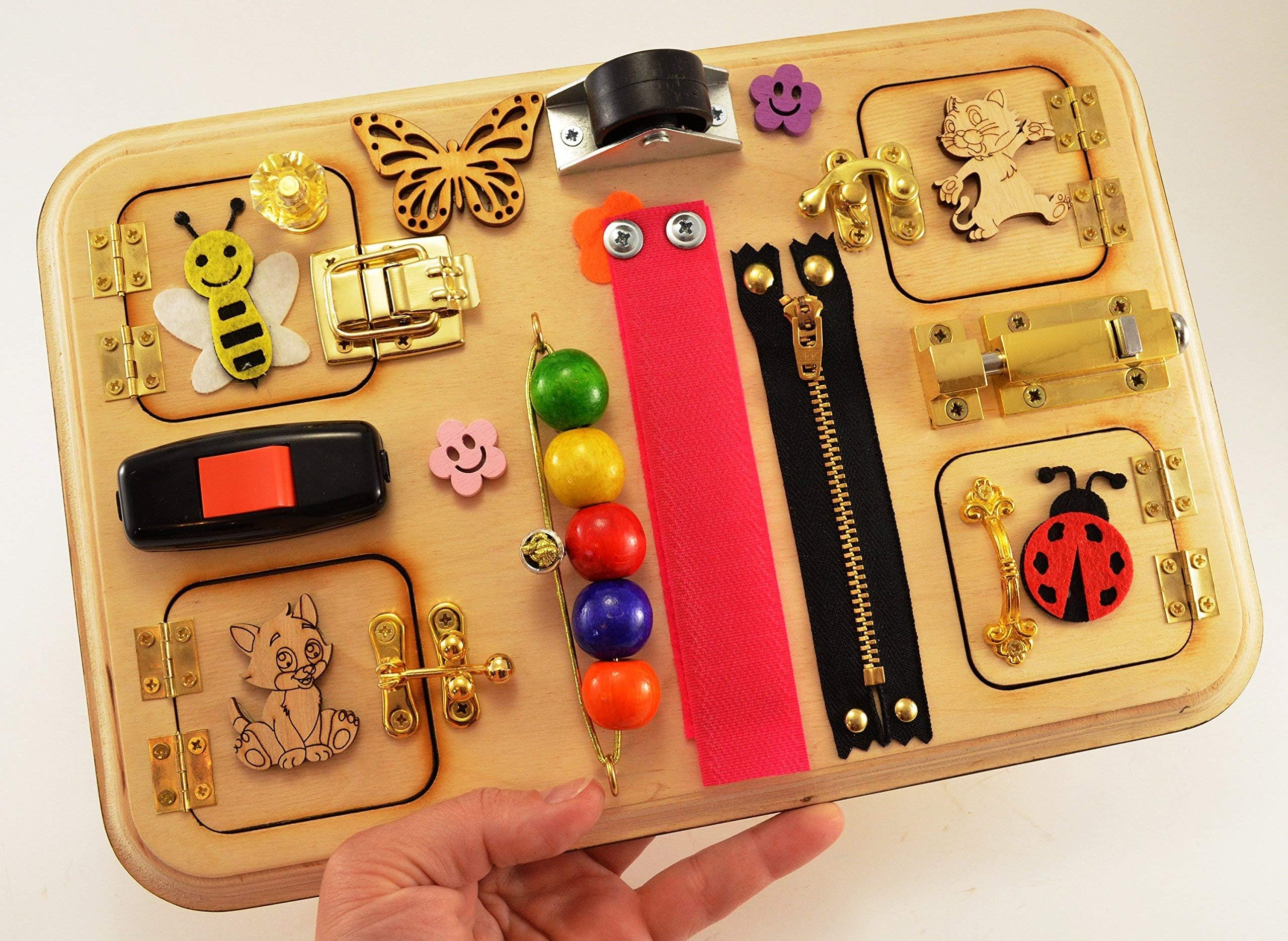 Travel busy board Personalized toys Toy for toddler Montessori for girls Toy for autism Gift 1st Baby gifts Baby toys Toy for boy