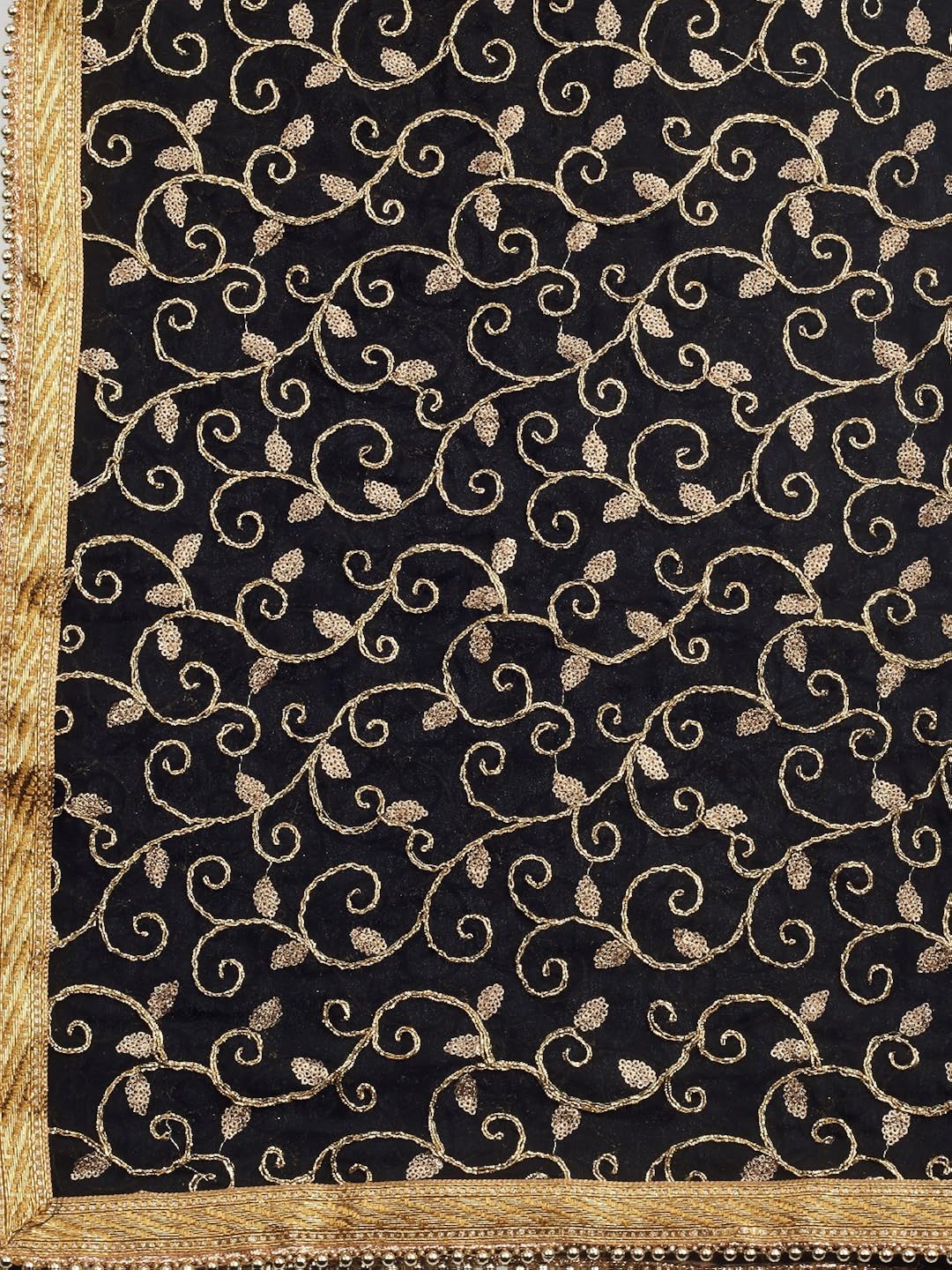 dupatta bazaar woman's gold embroidered georgette dupatta