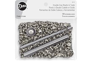 Dritz Double Cap Nickel Includes Rivets & Tools Fasteners