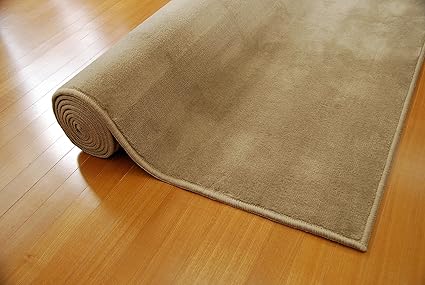 Amazon アース製薬共同開発 かたらい6帖br 防炎 防音 防ダニ 抗菌 防カビ 防虫 日本製 高機能 丸巻き ラグカーペット 清潔 安全 快適 ホットカーペットカバー床暖房対応 ブラウン 江戸間6畳約261 352 かたらい ラグ カーペット