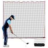 FRANKTECH 10ft 15ft 20ft Golf Netting 0.75"High Impact Mesh Easy Set Up Net | Sports Netting for Golf, Baseball, Soccer, Hockey, Lacrosse, Indoor Outdoor, Ideal for Backyard Driving &amp; Training Barrier