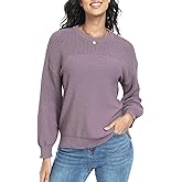 Women Casual Long Sleeve Sweater 2025 Fall Winter Ribbed Knit Pullover Loose Crewneck Sweater Jumper Tops