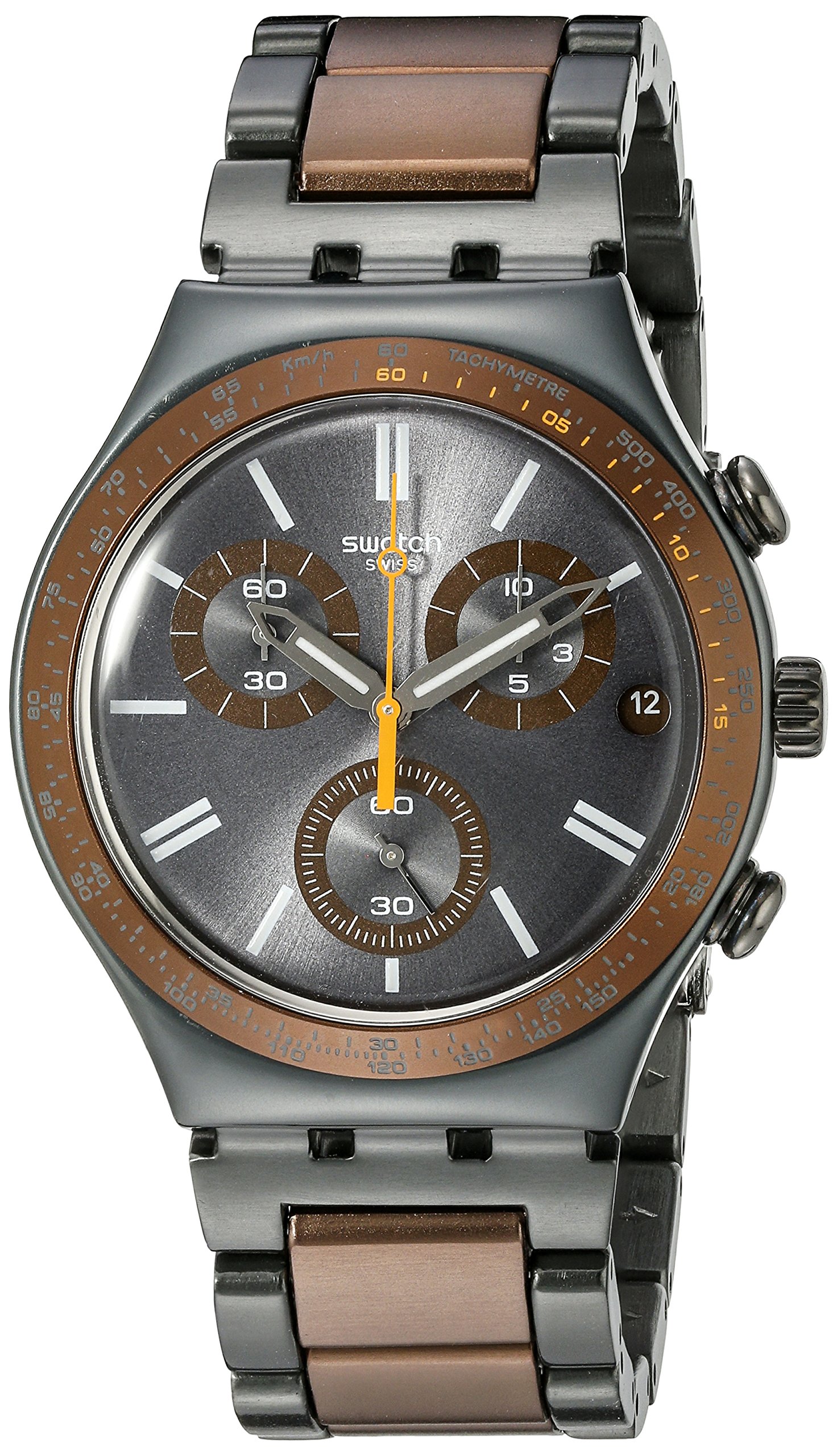 Swatch Men's YCM4007AG Irony Analog Display Swiss Quartz Two Tone Watch