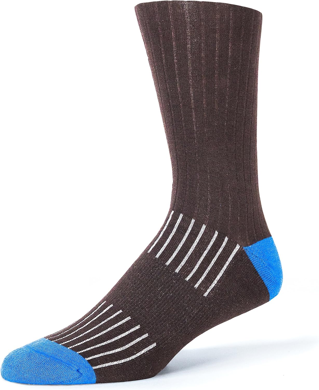 New Technology Silver Antiodor Mens Cotton Crew Calf Socks Ribbed (Brown) Amazon.ca Clothing