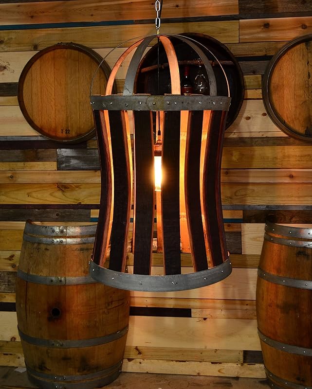 Wine Barrel Hoop Chandelier Handmade