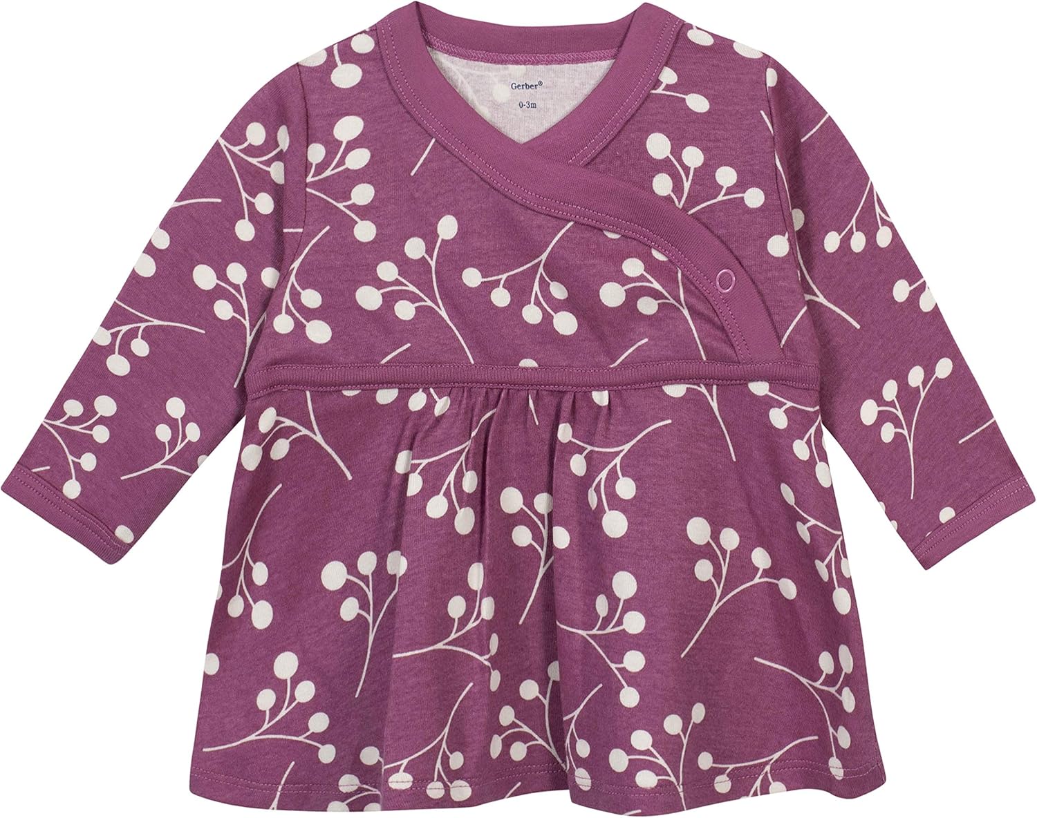 Grow by Gerber Baby Girls Organic 3-Piece Shirt, Footed Pant, and Cap Set: Clothing