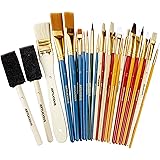 Artlicious - 25 All Purpose Paint Brush Value Pack - Great with Acrylic, Oil, Watercolor, Gouache