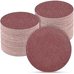 POTUINOM 5 Inch 100 PCS Sanding Disc 60 Grit,Hook