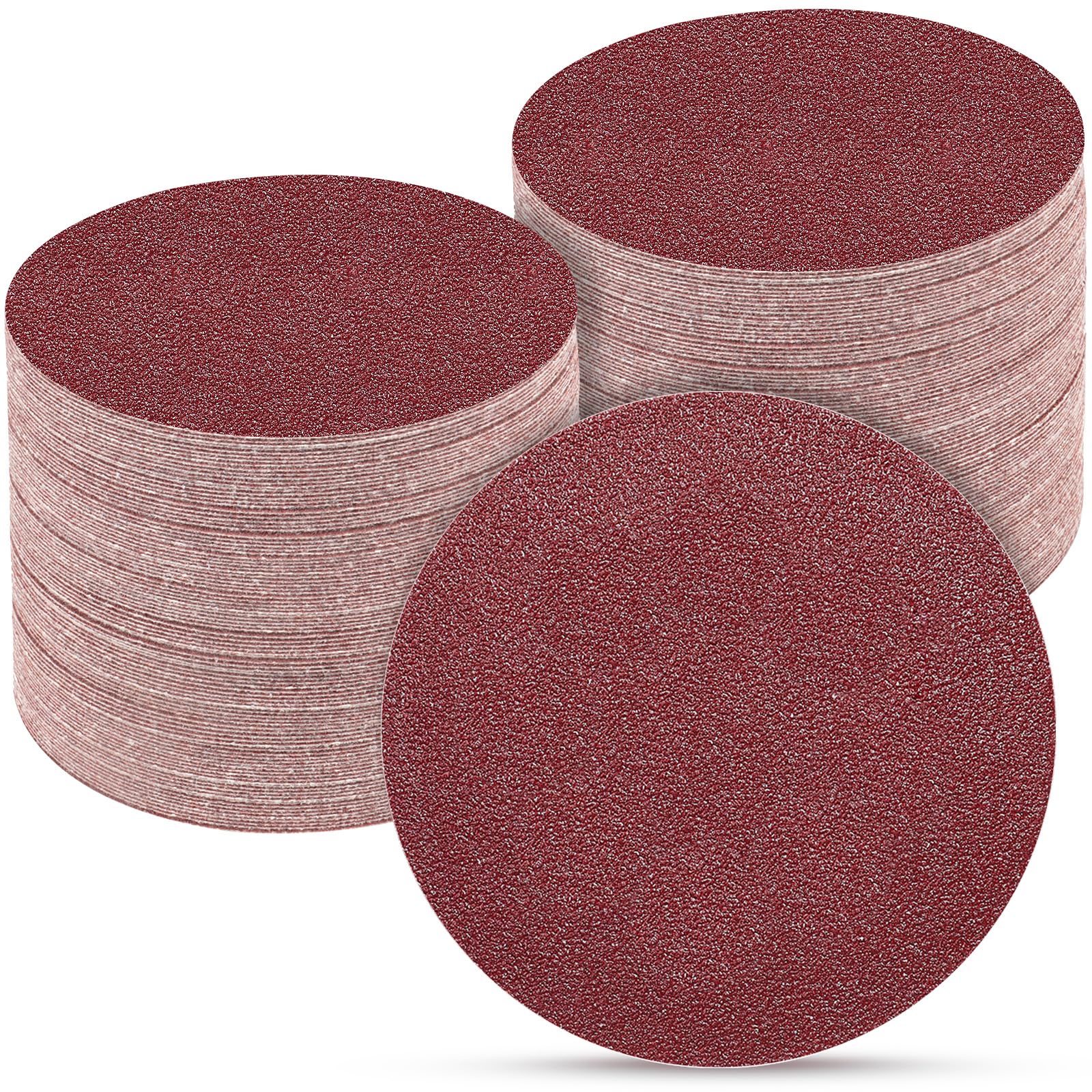 POTUINOM 5 Inch 100 PCS Sanding Disc 60 Grit,Hook