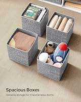 SONGMICS Storage Boxes 6-Pack 26x26x28 cm Non-Woven Fabric with Handles view 8