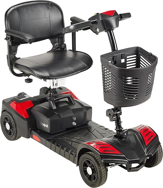 Drive Medical SFSCOUT4EXT Scout Scooter de viaje compacto