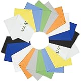 18 Microfiber Cleaning Cloths - For Cell Phones, Laptops, Tablets, Glasses, Spectacles, Silverware, and Delicate Surfaces