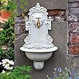 Sungmor Wall Mounted Garden Sink, Heavy-duty Cast Iron Decorative Mountable Faucet Washing Basin for Patio Garden Backyard Porch, Hand Wash Basin for Outdoor Events, Worksites, Camping