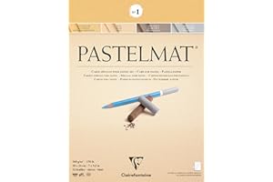 Clairefontaine 96016C Pastelmat, glued pad, 18x24cm, 18 x 24 cm, Assorted Colours