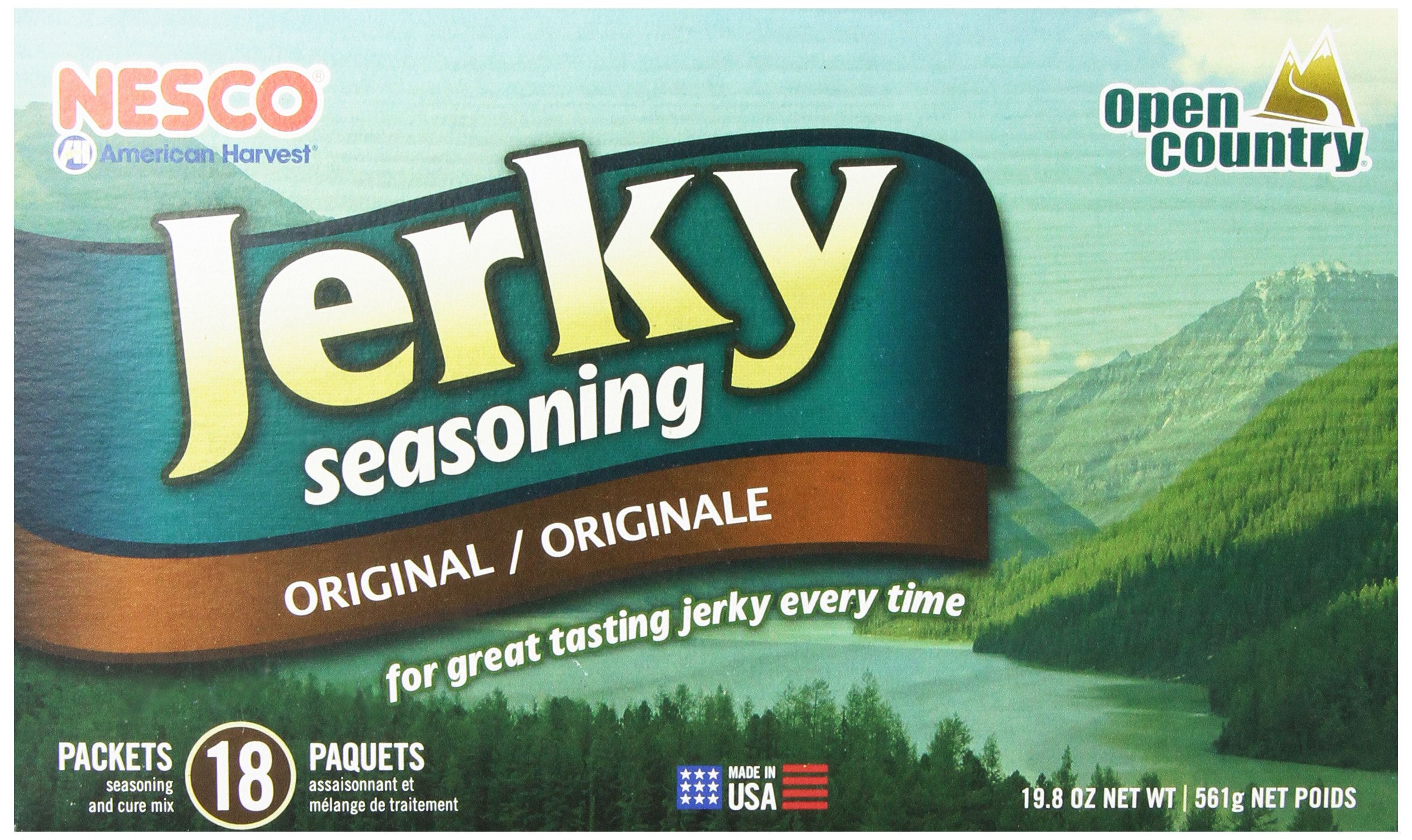 Nesco Beef Jerky Spices Seasoning 18 Pack. Meat Cure Original Flavor