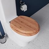 Croydex Rutland Flexi-Fix Soft Close Oak Toilet Seat view 3