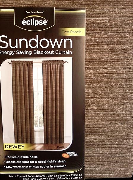 Sundown Blackout Curtain Panels Pair Measures 60w X 84 L