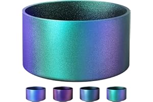 VIKIZUES Chameleon Gradient Matte Luster Silicone Boot, Compatible with Stanley Quencher Tumbler 20-40oz and More 12-24oz Water Bottles with 2.8-3in Base, Protective Glitter Anti-Slip Bottom Sleeve