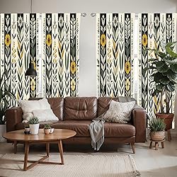 Ambesonne Nature Boho Window Curtains Pack of