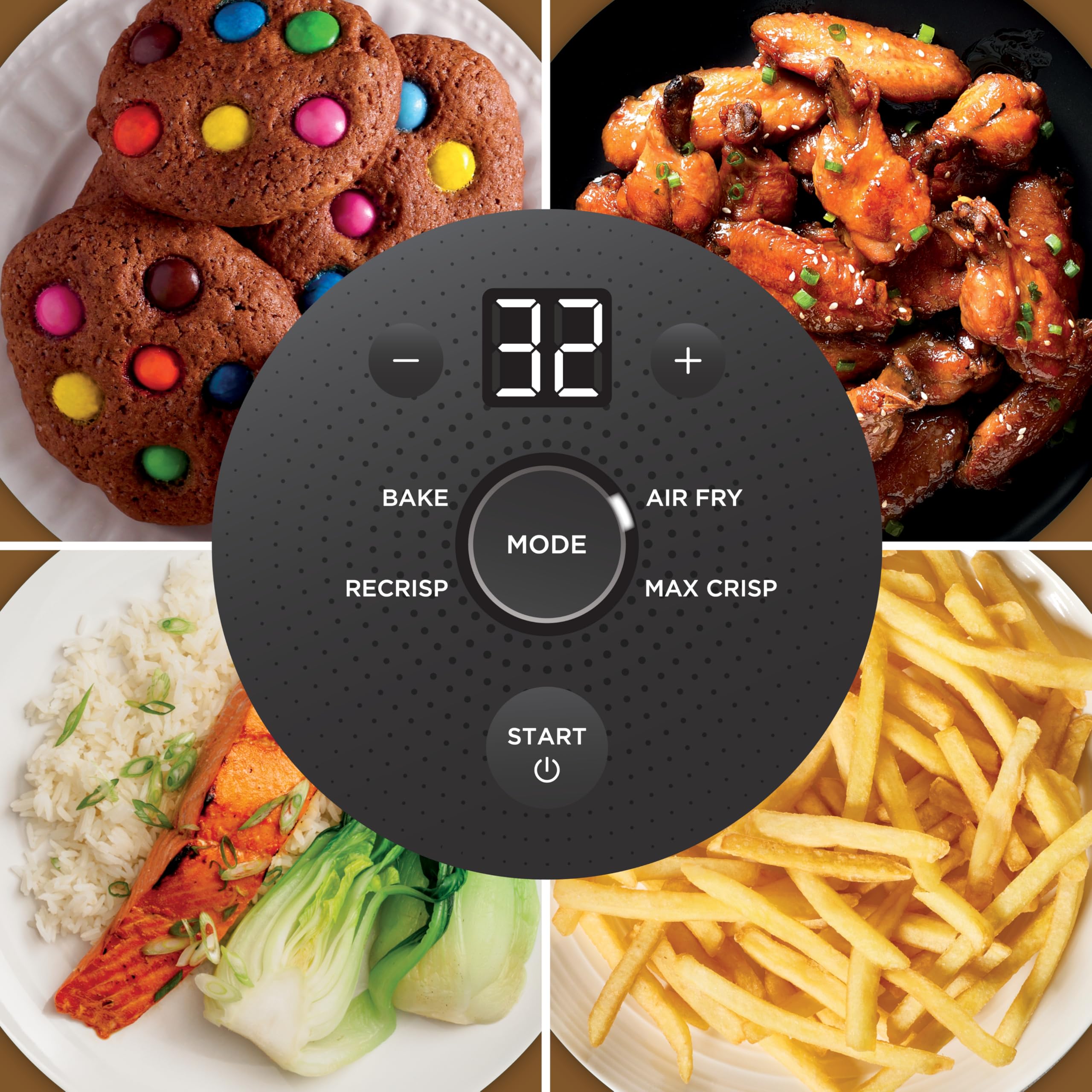 Ninjas | Freidora de aire | Sistema de cocción portátil Crispi 4 en 1 | Recipientes de vidrio de 4 cuartos y 6 tazas, platos para verduras y tapas de almacenamiento incluidos | Apto para microondas, congelador y lavavajillas | Broche de jengibre | FN101GD Ninjas | Freidora de aire | Sistema de cocción portátil Crispi 4 en 1 | Recipientes de vidrio de 4 cuartos y 6 tazas, platos para verduras y tapas de almacenamiento incluidos | Apto para microondas, congelador y lavavajillas | Broche de jengibre | FN101GD