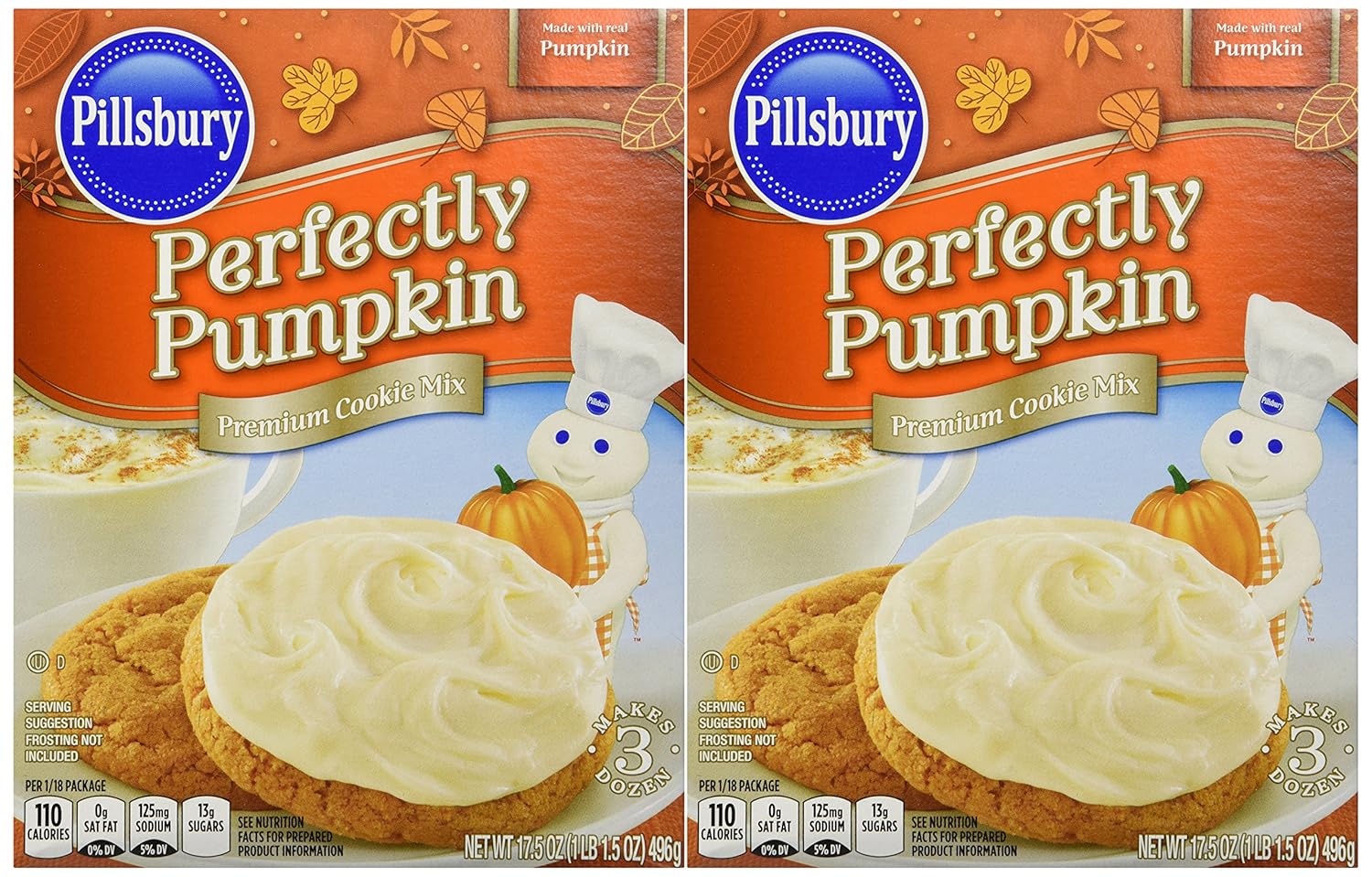 Pillsbury Perfectly Pumpkin Premium Cookie Mix (2 Pack)