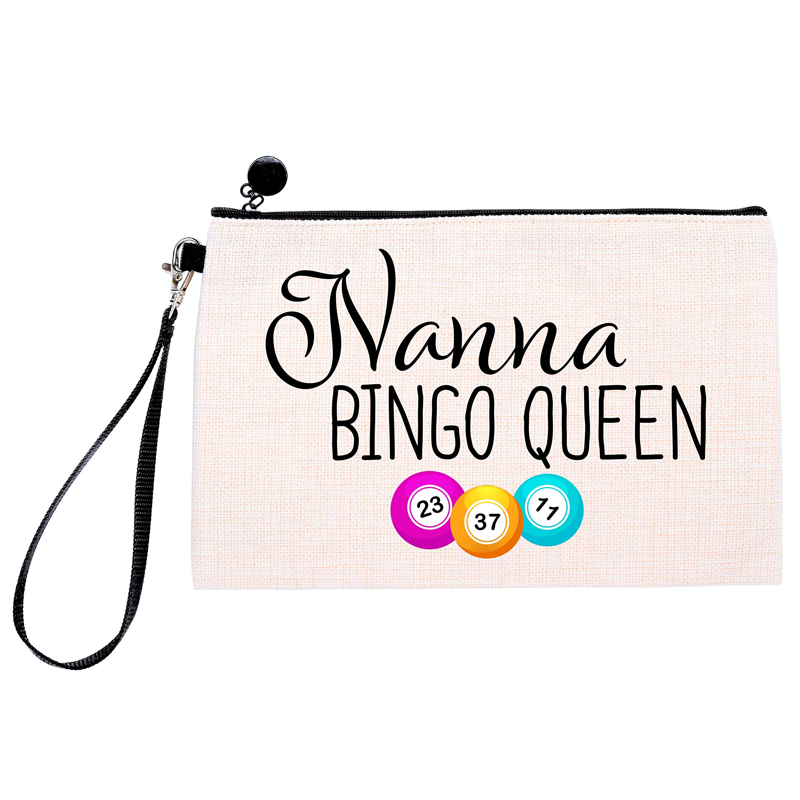 Nanna Bingo Queen Linen Style Dabbers Bag Case Pouch Gift