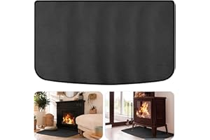 Vidafelic Fireplace Mat,42 * 24 inch Fire Pit Mat,Fireproof Retardant Hearth Rug for Fireplace Wood Stove,Protect Floor from Sparks, Outdoor Non-Slip Under Grill Mat BBQ Protector