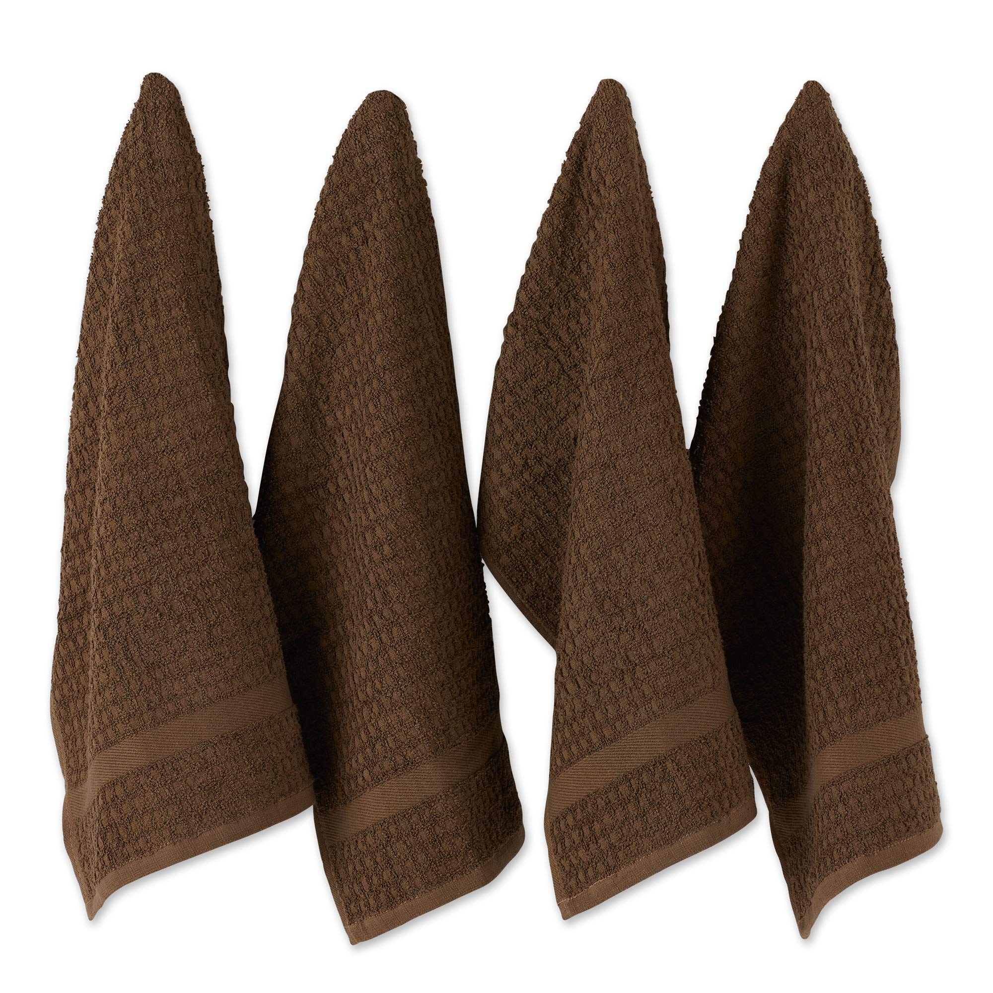 DII Dishtowel Set, Cotton, Brown, 15x26