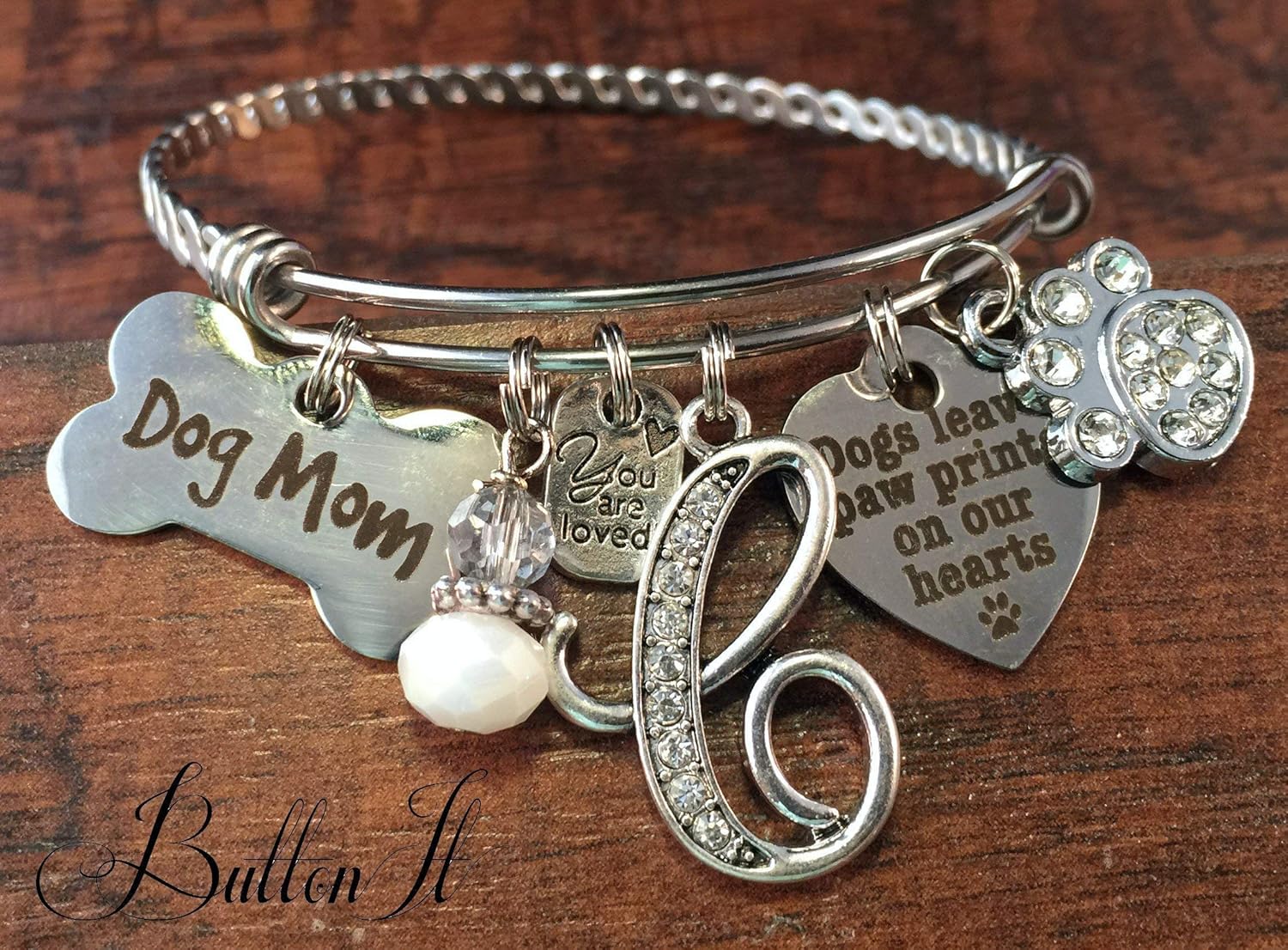 dog mom charm bracelet