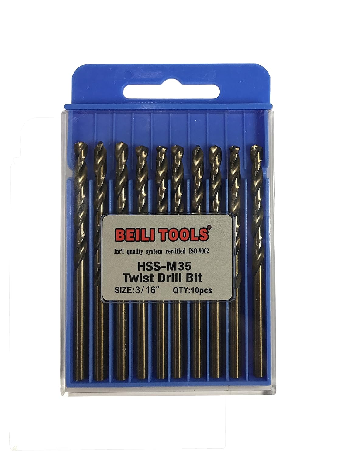 Hss M35 Cobalt Twist Drill Bits Pack Of 10 4 8mm 3 16