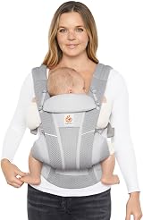 Ergobaby Omni Breeze Carrier Pearl Grey 4 Positions Breathable SoftFlex Mesh view 2