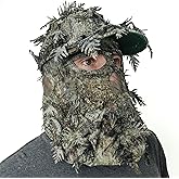 QuikCamo Lightweight 3D Leafy Camo Face Mask & Hat for Hunting, OSFM Adjustable Camouflage Hat, Mossy Oak & Realtree