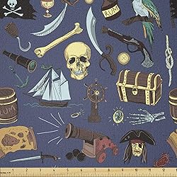 Ambesonne Pirates Fabric by The Yard, Various
