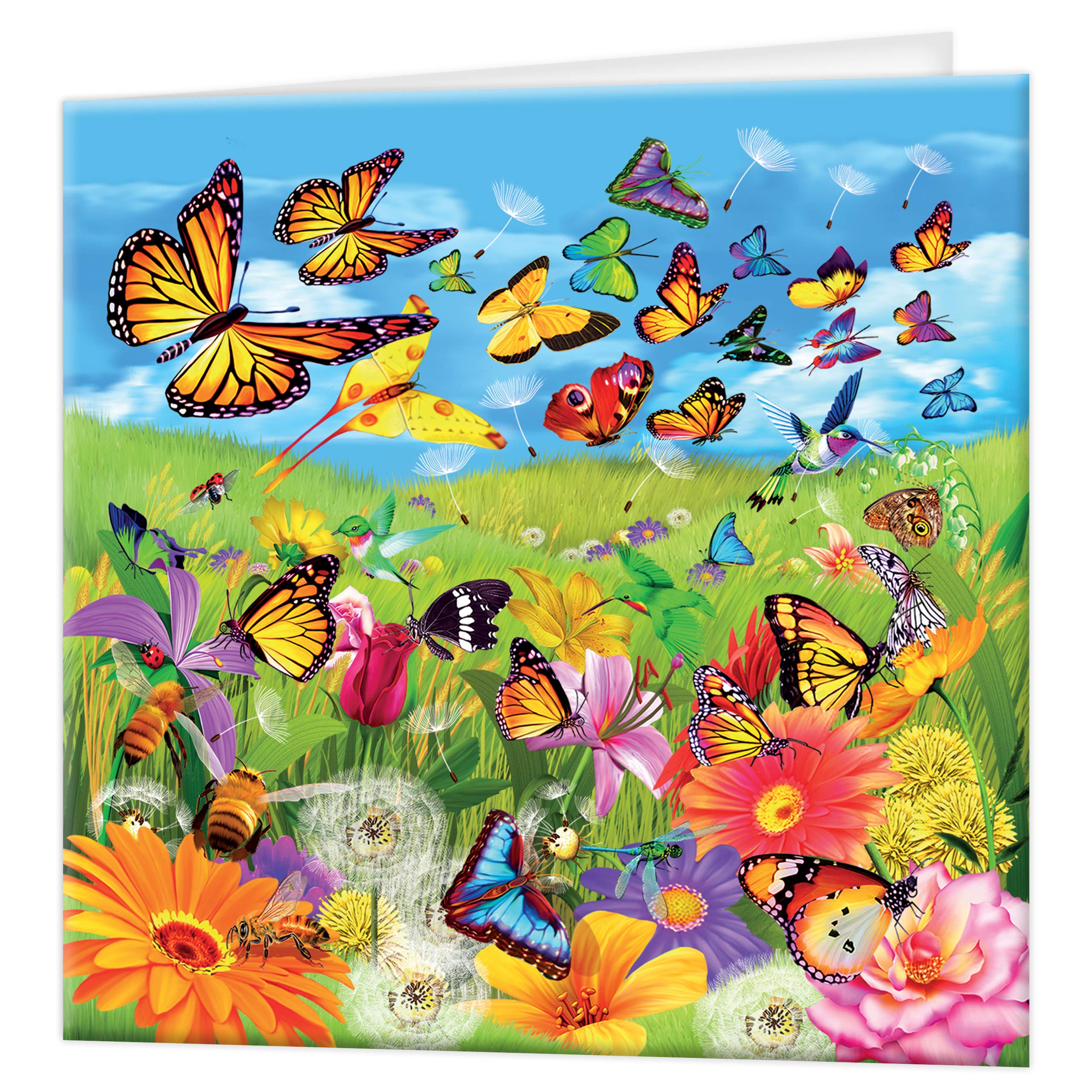 3D LiveLife Greeting Card - Butter Flutter from Deluxebase. Lenticular 3D Blank Greeting Cards with Envelopes. Butterfly All Occasion Greeting Cards featuring Original Artwork by Michael Searle.