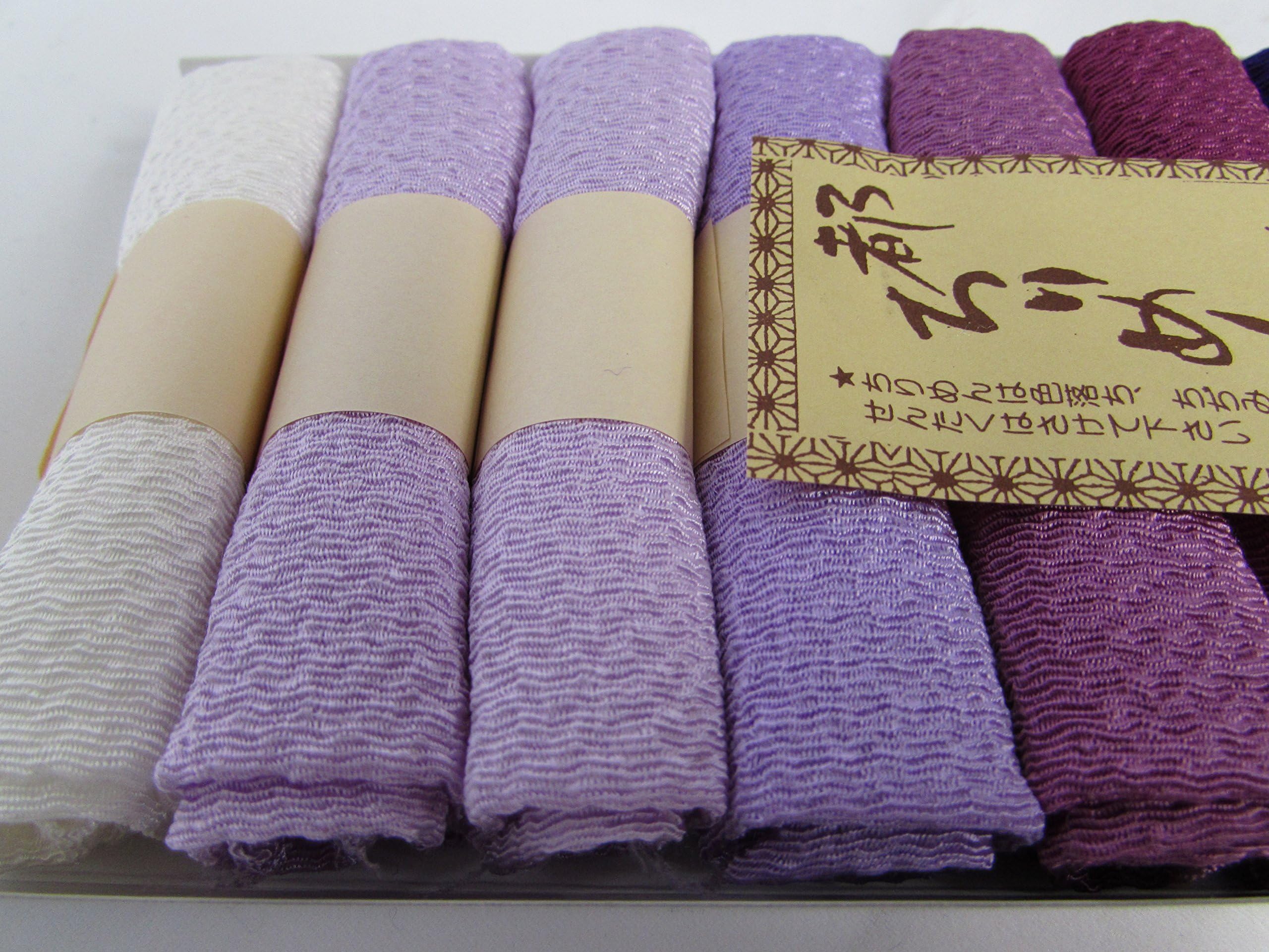 Purple Series 10 Assorted Pre-Cut (8.7 "× 6.5") Rayon Crepe MIYAKO Chirimen Fabric Quilt Patchwork