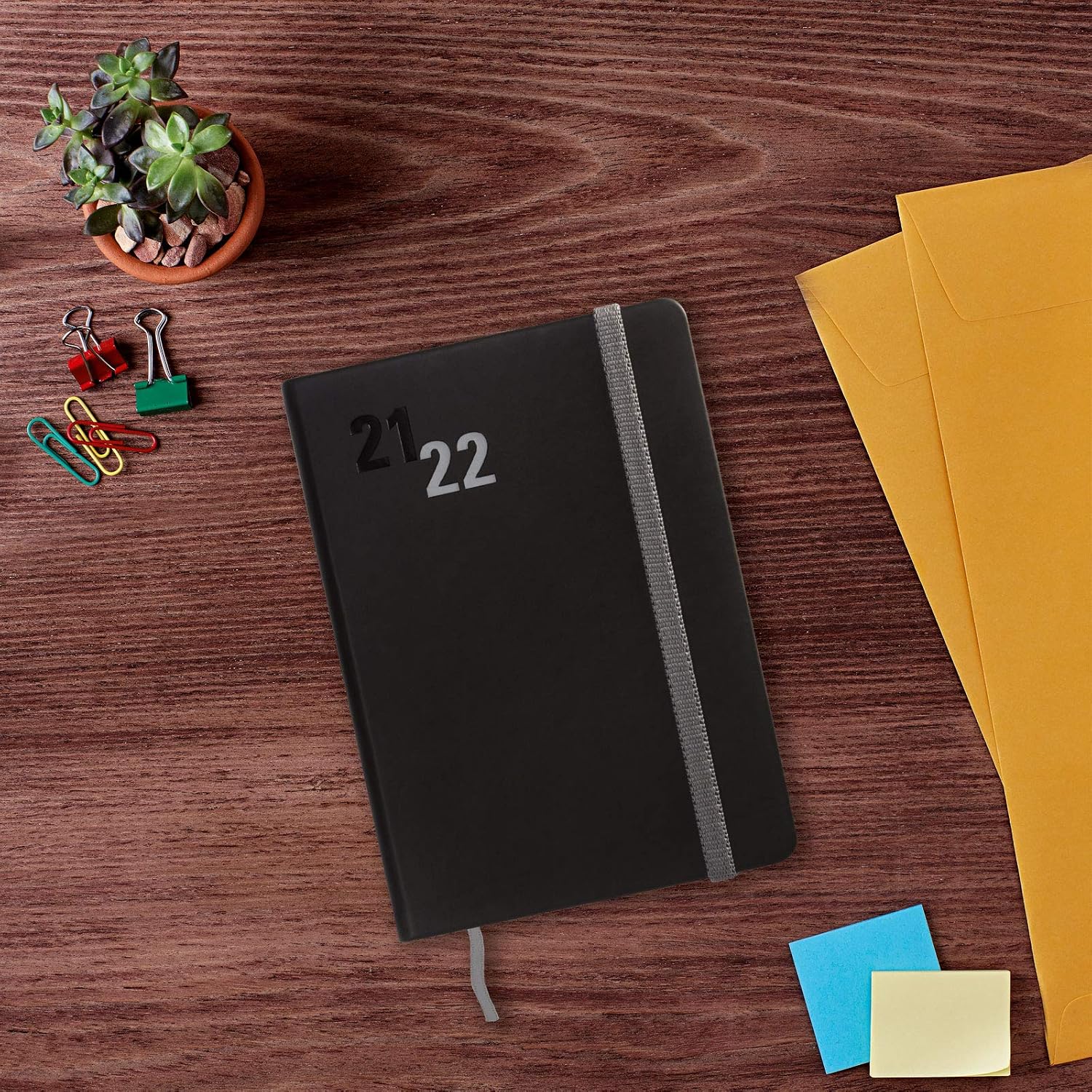 Finocam - Natural Croma Diary 2021 2022 M4-118 x 168 1 Day per Page Black Spanish, Chrom schwarz - Image 3