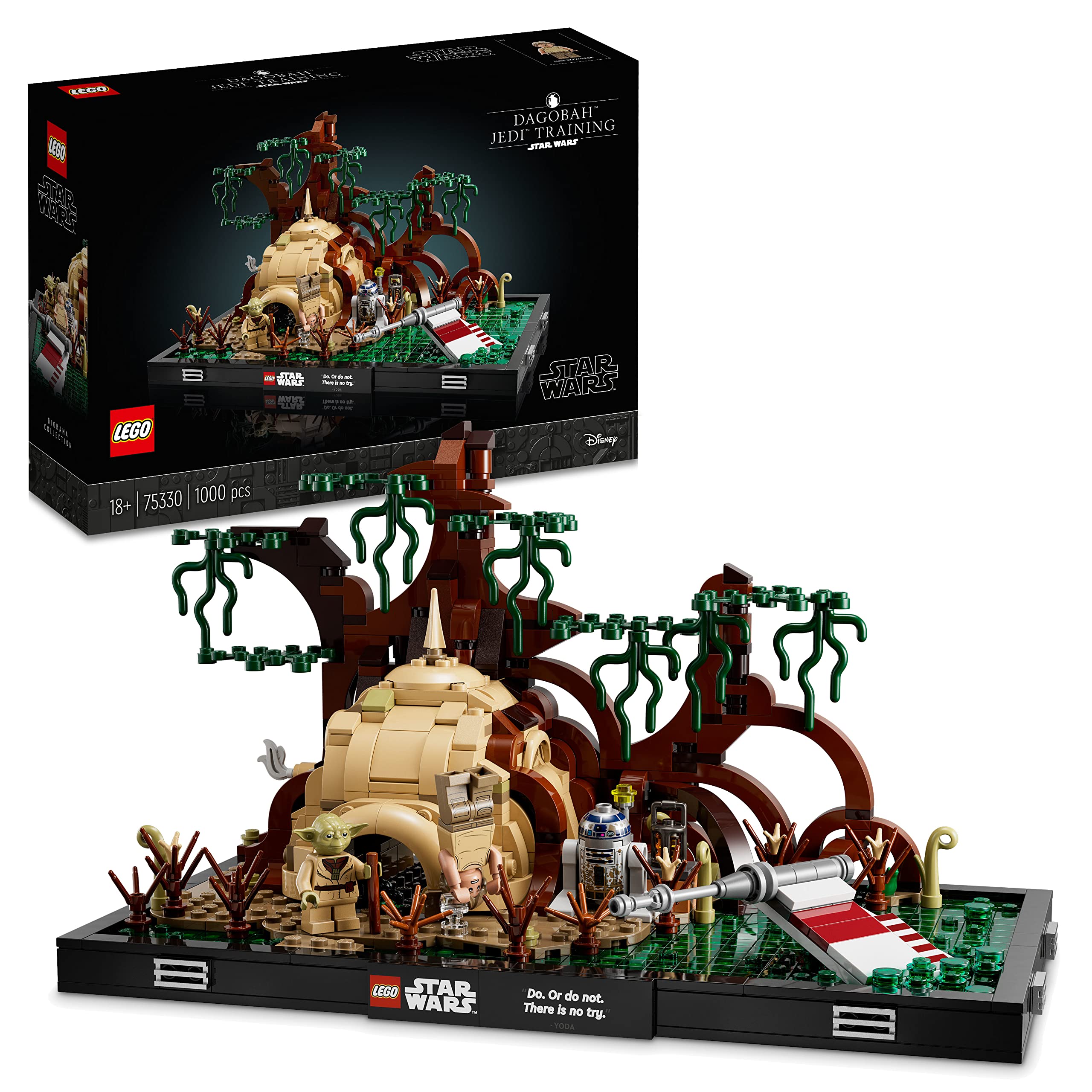 LEGO Star Wars Diorama Addestramento Jedi su Dagobah, Set Gadget per Adulti con Minifigure di Yoda, R2-D2 e l'X-Wing di Luke Skywalker, Idea Regalo per Uomo o Donna, per Lui o per Lei 75330