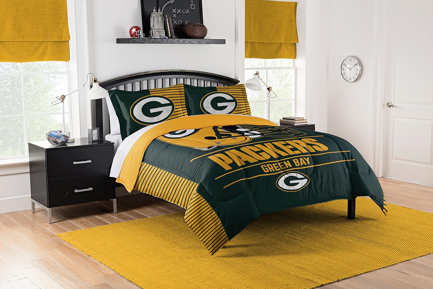 Officially Licensed NFL Draft Full/Queen Comforter and 2 Sham Set, Multi Color, 86" x 86"