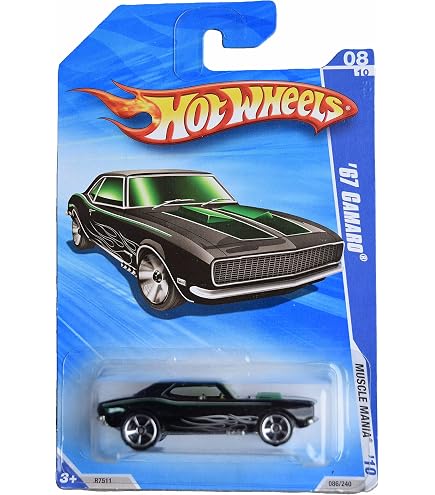 Hot Wheels 2017 '67 Camaro Zamac Edition - 1:64 Scale Die-Cast Car With Flames & 5-Spoke Wheels
