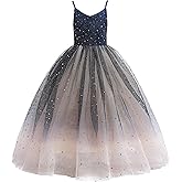 Glamulice Princess Sparkle Tulle Dress Flower Girl Little/Big Girls Wedding Bridesmaid Dresses Pageant Party Ball Gown