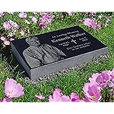 Personalized-Pets-by-StockingFactory Memorial Headstone for Outdoors | Tombstone for Cemetery | Weatherproof Grave Marker | Memorial Cross | Yard Plaque | Decorations for Celebration of Life