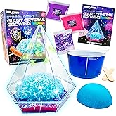 Original Stationery Starry Night Giant Crystal Growing Terrarium Kit for Kids, Fun Crystal Growing Kit with Glow in The Dark Stickers and Glitters, Awesome Gift Idea and Science Kits, Ages 3-14