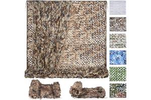 Sposuit Camo Netting for Hunting Blinds - Premium Camo Net Bulk Roll, Camouflage Netting for Army Shooting, Party Decorations, Camping Ghillie Netting, Sunshade Camo Mesh