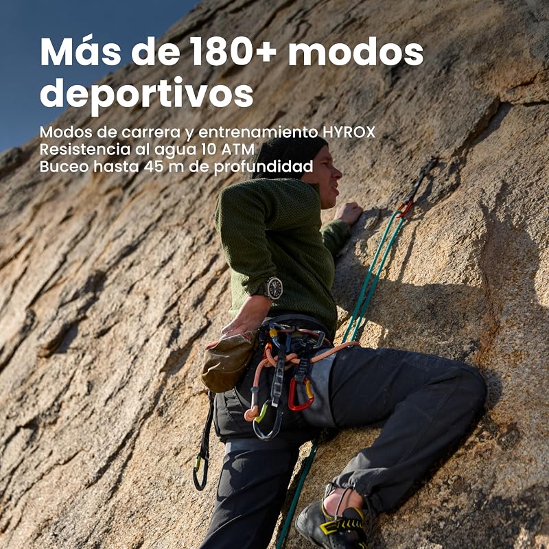 Relógio inteligente T-Rex Ultra 2 para exteriores, GPS de dupla banda, caixa de titânio de 51 mm, ecrã AMOLED de 1,5", cristal de safira, lanterna, autonomia de 30 dias, mapas offline, 10 ATM resistente à água
