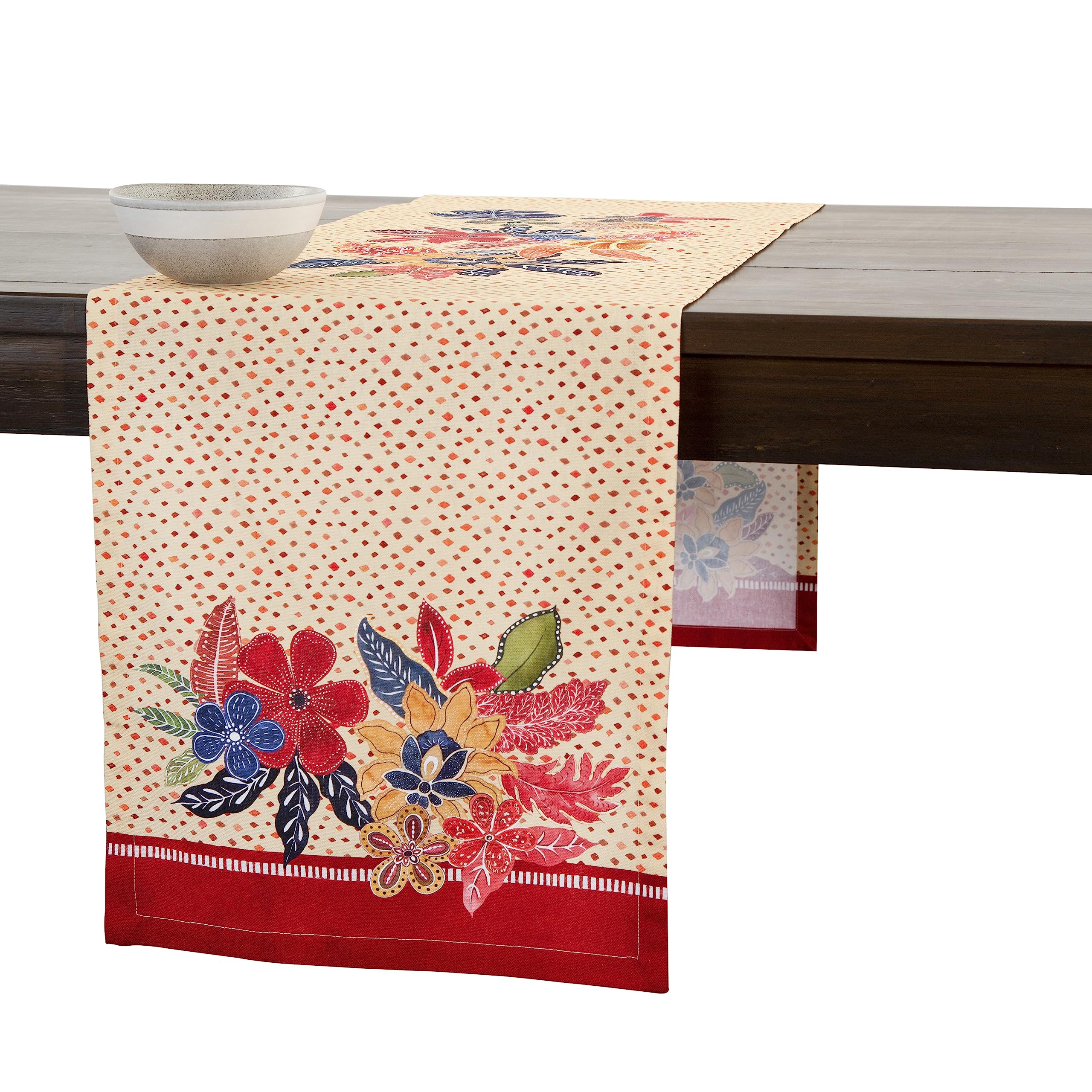 Maison d' Hermine Table runner 100% Cotton Single Layer Table Runners 180 CM long for Christmas Decorations Home Kitchen Dining Party Wedding Bridal Shower (Kalahari, 37 cm x 180 cm) — image 1